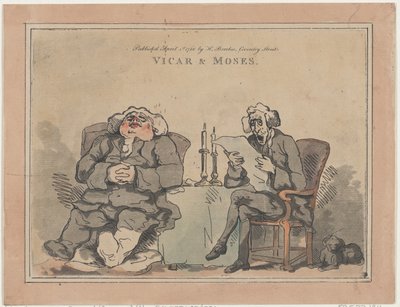 牧師とモーセ、1786 年 4 月 1 日、1786 年 4 月 1 日。 作： Thomas Rowlandson