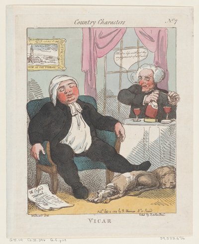 牧師、1799 年 9 月 10 日、1799 年 9 月 10 日。 作： Thomas Rowlandson