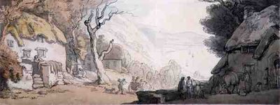 崖の上からの眺め、マンブルズ、南ウェールズ（ペン、水彩、鉛筆、紙） 作： Thomas Rowlandson