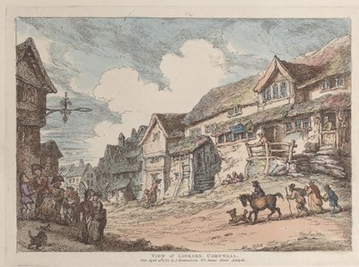 View of Liskard, Cornwall, from Views in Cornwall, April 12, 1812. 作： Thomas Rowlandson