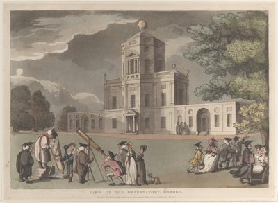 天文台の眺め、オックスフォード、1810 年 5 月 1 日、1810 年 5 月 1 日。 作： Thomas Rowlandson