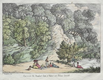 コーンウォール州ボドミン近くのブリスランドにあるサー ジョン モアズヘッド邸の眺め 作： Thomas Rowlandson