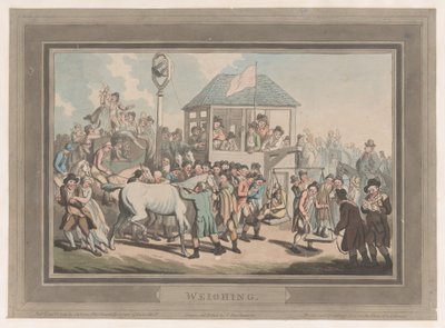 秤量、1799年1月1日、1799年1月1日。 作： Thomas Rowlandson