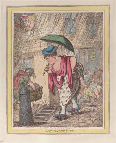 ウェット・アンダー・フット、1812 年 2 月 10 日、1812 年 2 月 10 日。 作： Thomas Rowlandson