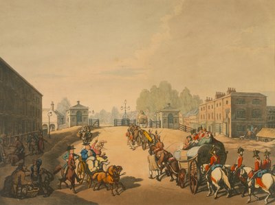 ホワイトチャペル ターンパイク、ロンドン、1798 年 作： Thomas Rowlandson
