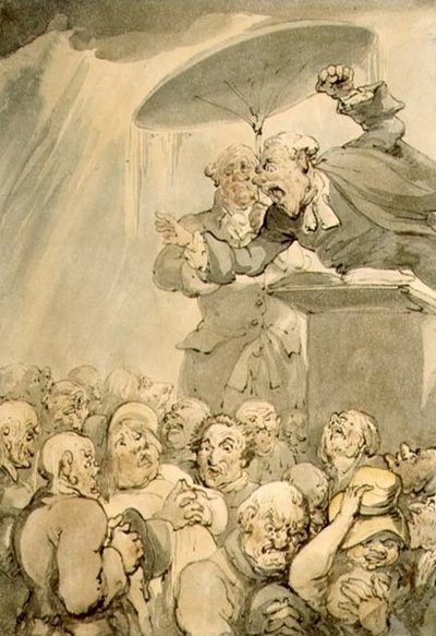 ウィリアム・フィールド（1768-1851）説教 作： Thomas Rowlandson