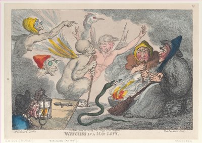 ヘイ ロフトの魔女、1807 年 4 月 29 日、1807 年 4 月 29 日。 作： Thomas Rowlandson