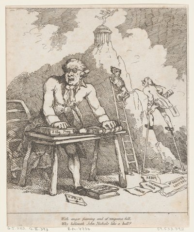 With Anger Foaming..., from Benevolent Epistle, 1790., 1790. 作： Thomas Rowlandson