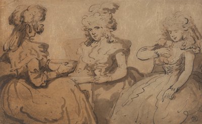 パンチを飲む女たち 作： Thomas Rowlandson