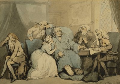 意志を書く、1786 作： Thomas Rowlandson