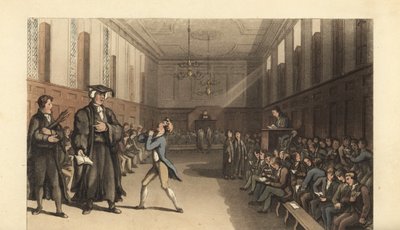 男子校を卒業する若い学生 作： Thomas Rowlandson