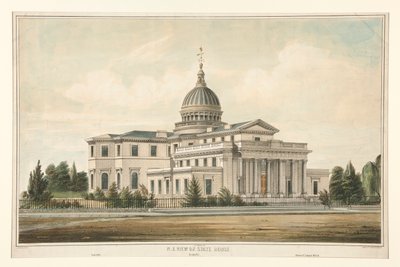 N.E. 1794 年に建てられた州議会議事堂のビュー - ニュージャージー州トレントン 1845-6 年に変更および拡大 作： Thomas S. Sinclair