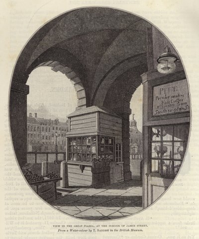 ジェームズストリートの角にある素晴らしい広場の眺め 作： Thomas Sandby