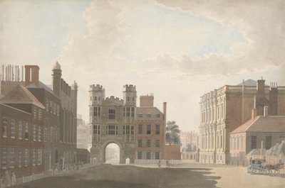 ホルバインの門とバンケティング ホールを示すホワイト ホール 作： Thomas Sandby