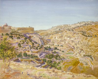エルサレムの眺め、1854 年 作： Thomas Seddon