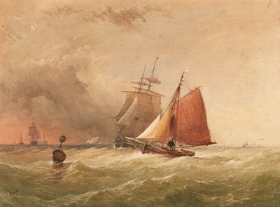 迫る口論（水彩） 作： Thomas Sewell Robins