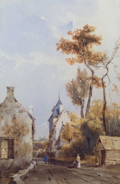 村の通り、ウォータールーの眺め 作： Thomas Shotter Boys