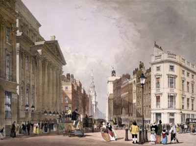 チープサイドアンドマンションハウス、1842 作： Thomas Shotter Boys
