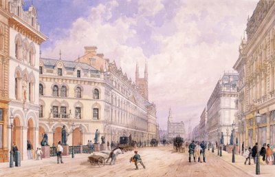 ホルボーン高架橋、ロンドン、1871 年 作： Thomas Shotter Boys