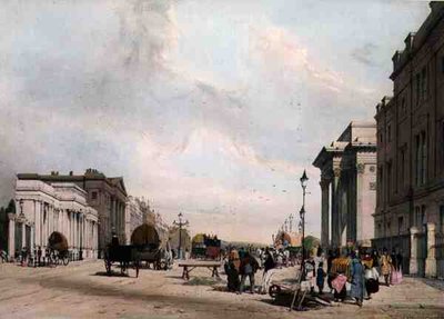 ハイド・パーク・コーナー（「London As It Is」より）、アーティストによる刻印とパブ。 作： Thomas Shotter Boys