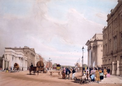「自然から描かれたロンドン」1842年からピカデリーを見下ろすハイドパークコーナー 作： Thomas Shotter Boys
