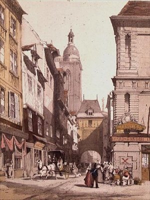 ルーアンのサン・アルマン修道院（「パリの絵のような建築」より 作： Thomas Shotter Boys