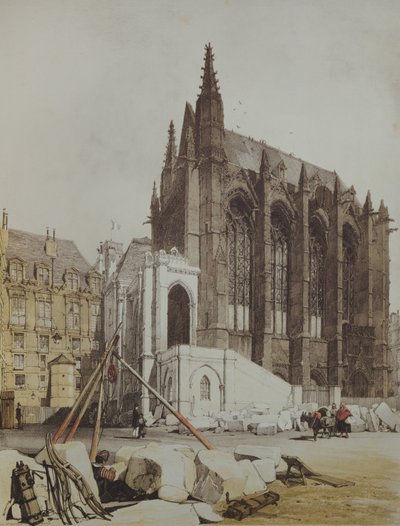 ラサントシャペル、パリの絵のような建築から1839年公開 作： Thomas Shotter Boys