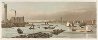 ロンドンの現状：1842年、ウォータールーブリッジのウェストミンスター。 作： Thomas Shotter Boys