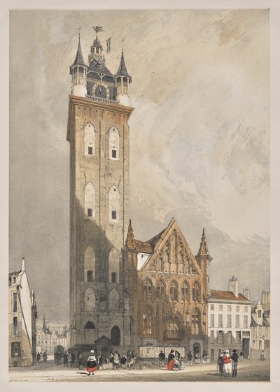 パリ、ゲント、アントワープ、ルーアンの絵のように美しい建築物: ベルフリー、ゲント、ベルギー 作： Thomas Shotter Boys