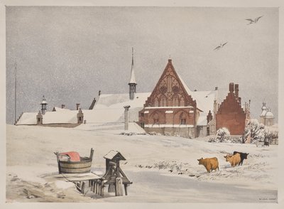 パリ、ゲント、アントワープ、ルーアンの絵のように美しい建築物: バイローク、ゲント、ベルギー 作： Thomas Shotter Boys