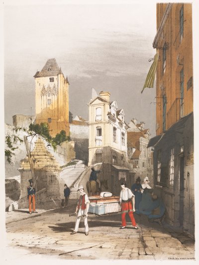 パリ、ゲント、アントワープ、ルーアンなどの美しい建築物: ツール・ド・レミー、ディエップ 作： Thomas Shotter Boys