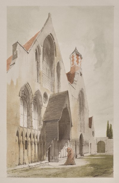 パリ、ゲント、アントワープ、ルーアンの絵のように美しい建築物: Hospice des Vieillards、ゲント、ベルギー 作： Thomas Shotter Boys
