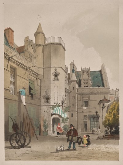 パリ、ゲント、アントワープ、ルーアンの美しい建築物: Hôtel Cluny, Paris 作： Thomas Shotter Boys