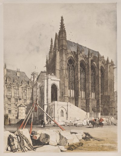 パリ、ゲント、アントワープ、ルーアンの絵のように美しい建築物：ラ・サント・シャペル、パリ 作： Thomas Shotter Boys
