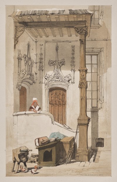 パリ、ゲント、アントワープ、ルーアンの美しい建築物: Rue des Marmousets, Paris 作： Thomas Shotter Boys