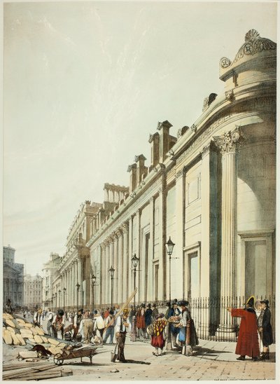 ロンドンの原風景より、邸宅を望む銀行 作： Thomas Shotter Boys