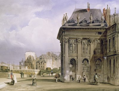パリの学院から見たシテ島、1830-39年頃（水彩画 作： Thomas Shotter Boys