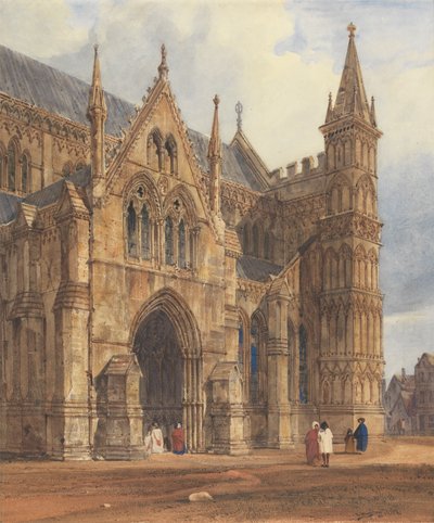 O Pórtico Noroeste da Catedral de Salisbury 作： Thomas Shotter Boys