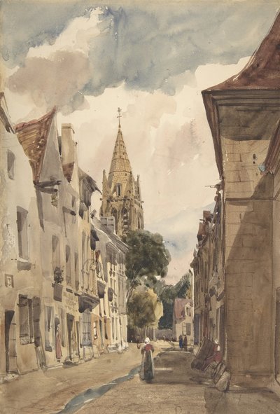 Issy-les-Moulineaux、セーヌ、1820-74年のIssy A通りの眺め。 作： Thomas Shotter Boys