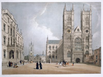 ウェストミンスター寺院と病院、ロンドン、1842 作： Thomas Shotter Boys