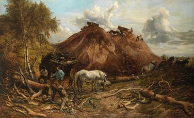 鉄の道のために木を切る 作： Thomas Sidney Cooper