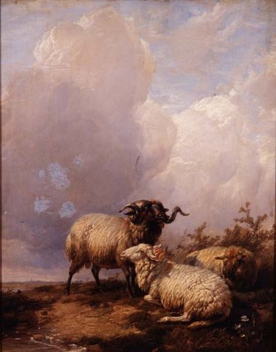 風景の中の羊 作： Thomas Sidney Cooper