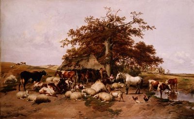 真昼のレストラン 作： Thomas Sidney Cooper