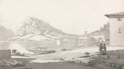 ルガーノの町と湖 作： Thomas Smith of Derby