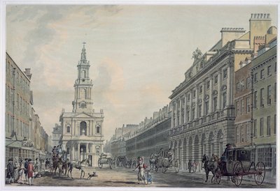 サマセットハウスとセントメアリールストランドとのストランド、1781年（アクアチント） 作： Thomas Snr. Malton