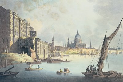 サマセットハウスとテムズ川の眺め、1796 作： Thomas Snr. Malton