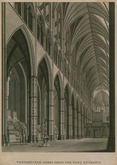 ウェストエントランスからウェストミンスター寺院、ロンドン 作： Thomas Snr. Malton