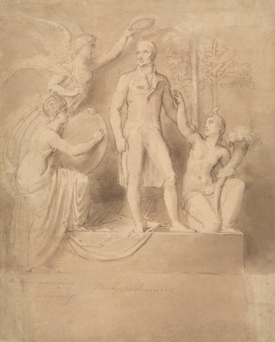 ウェリントン記念碑の習作 作： Thomas Stothard