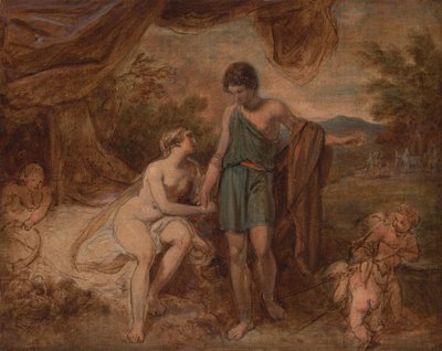 ヴィーナスとアドニスの未完の研究 作： Thomas Stothard