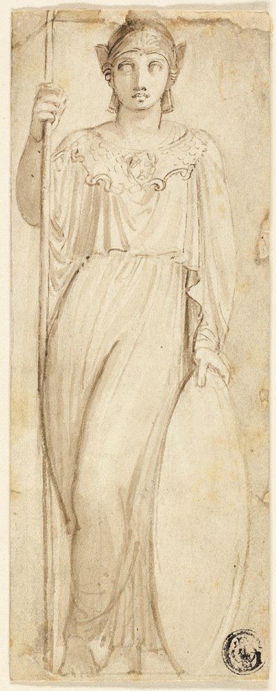 アテナ、またはアテナとして識別されるブリタニア 作： Thomas Stothard